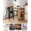 Ensemble de table de bar 3 pièces avec dessus rabattable et rangement pour petite cuisine-223258365