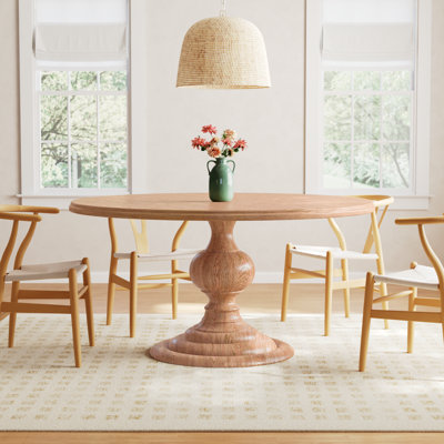 Tanisha Mango Solid Wood Pedestal Dining Table