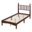 Lit plateforme simple en bois avec tête de lit en forme de gourde, lit plateforme de style rétro-458054035