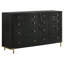Commode noire à 8 tiroirs