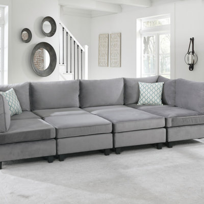Velvet 8Pc Modular Sectional Sofa