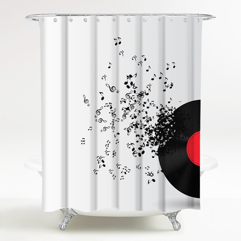 Play Music Shower Curtain, 180cm W x 200cm H