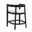 Tabouret de comptoir en bois d'hévéa Gurseese-884158201-875389646