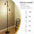67" Living Room with 3-Light Tree Shaped Floor Lamp, Bedroom with Foot Switch and Glass Lampshade Floor Lamp