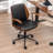 Bryonie Faux Leather Upholstered Office Chair With Bent Wood-1915550111