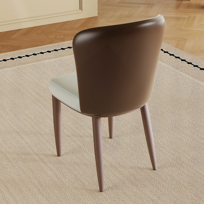 Chaise de salle à manger moderne avec pieds en acier au carbone - sièges confortables pour la maison et le bureau (ensemble de 2)