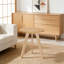Table d'appoint ronde en bois avec pieds vert
