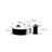 Round stone slab coffee table set-388408710
