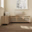Tabouret d'angle avec rangement en rotin