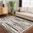Jdan Striped Machine Woven Polypropylene Area Rug in Black-1392779440