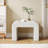 23.62" W Faux Cashmere Vanity Stool-2091631397