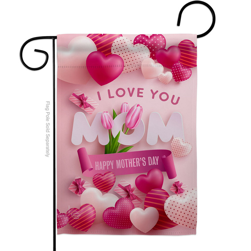 Drapeau décoratif de maison en mélange de polyester, H 18,5 po x l 13 po