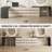 114.56 Inch Multifunctional Storage Desk With Drawers Extended Countertop Vanity Writing Desk