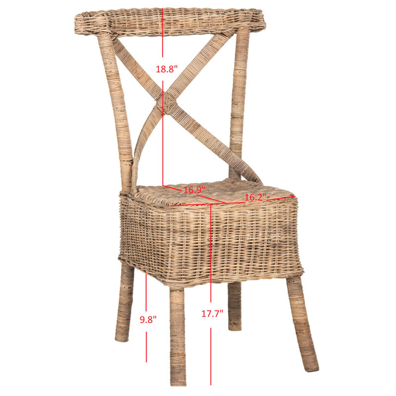 Chaise d’appoint cross back Sephina, Naturel