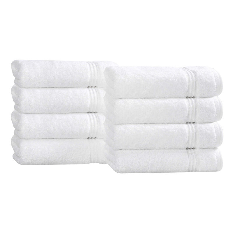 Oleg Egyptian-Quality Cotton Highly Absorbent Medium Weight Hand Towel Set, White