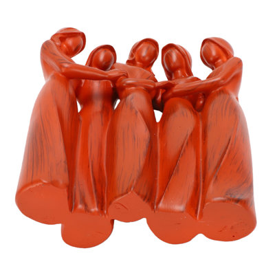5 sœurs amitie résine figurine plate et élargie sculpture de fond pour la maison 1PCS