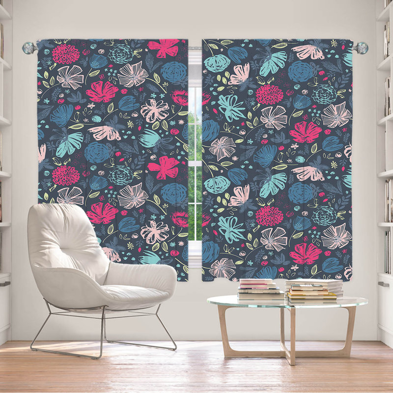 Paire de rideaux obscurcissant en polyester Everlyse, L 40 po x L 52 po
