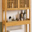 Armoire de rangement au-dessus de la toilette, organisateur de salle de bain au-dessus de la toilette avec portes à lattes, tablette réglable et tablette ouverte HOMcom