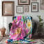 Bright Floral Art - couverture sherpa de qualité supérieure 1 pièce-100733914