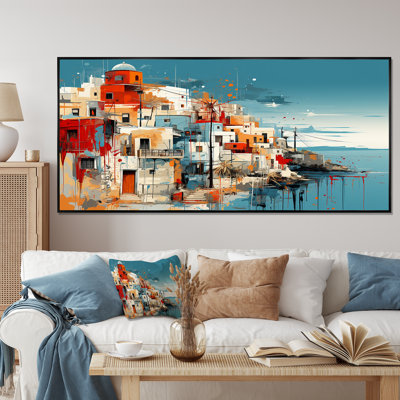 Paysage coloré de la Grèce de Santorin I - Santorini, art mural