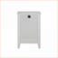 Table de chevet blanche moderne à 3 tiroirs avec station de charge et ports USB-180287427