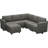 Kimbrel Modular Sectional Sofa U Shaped Couch Set With Storage Seat Convertible Large Couch U Shape Set-1396916126