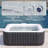 4-6 Person Square Inflatable Hot Tub with 130 Bubble Jets ,4 Filter Cartridges , Portable Blow Up Hot Tub with Energy-saving Insulation Cover-125318387