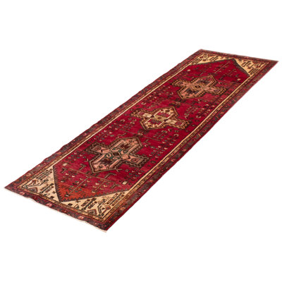 Hand Knotted Anadol Burgundy Wool Rug 3'3" x 9'7"