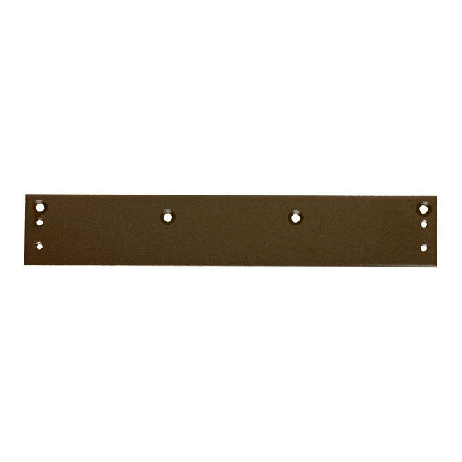 Pull Side Top Jamb Drop Plate, 0.5" H x 5.8" W x 5" D, Dark Bronze