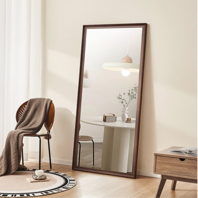 Miroir pleine grandeur 70 po x 31 po, miroir mural, faux cadre en bois, miroir rétro pleine longueur, grand et élégant corps