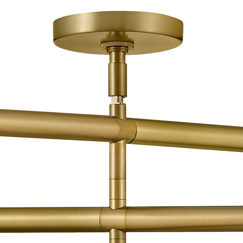 Jamir 6 - Light Dimmable Sputnik Modern Linear Chandelier, Gold