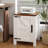 Farmhouse Nightstand set of 2 with USB Charging Station, Rustic Bedside Table with Sliding Barn Door & Adjustable Shelf, 18 Inch Two-Tier End Table for Bedroom Living Room-1391696325-1391696331