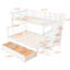 Lit superposé blanc avec beaucoup de rangement et une chambre à coucher paisible-1878362248-1878362249