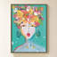 "Floral Lady Turquoise" par Nola James - Impression sur toile