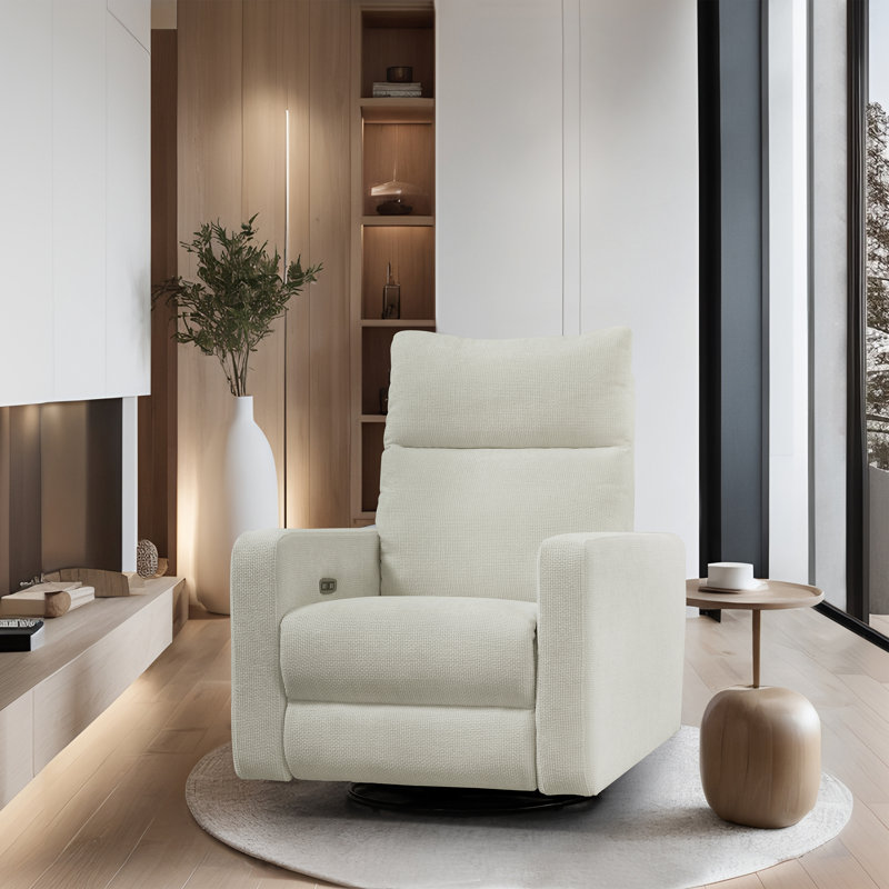 Vinathi Upholstered Power Recliner, Beige