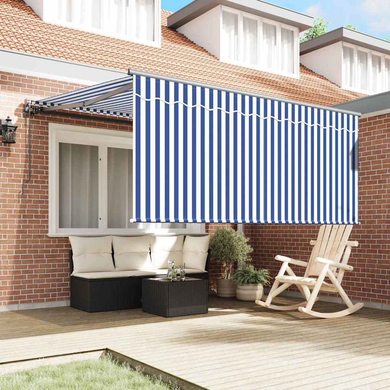 Brayden Studio 300cm W x 250cm D Fabric Cover Retractable Door / Window Awning
