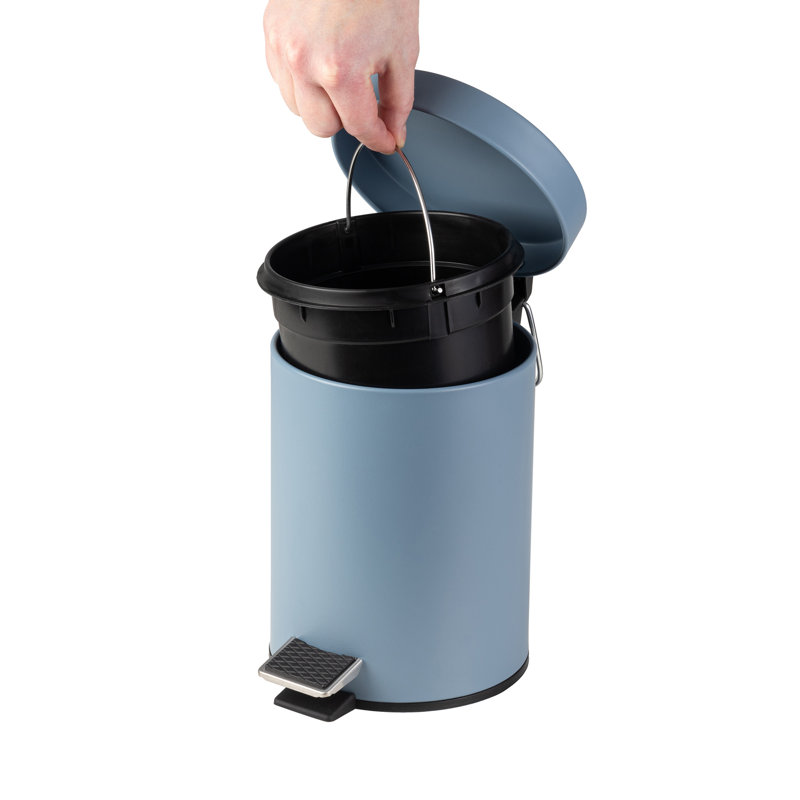 Quiles Metal Open Waste Bin - 3L, Blue