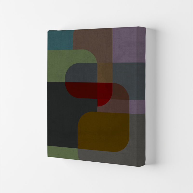 Dark Colourful Abstract B - Print, No Frame, 84cm H x 59cm W x 1cm D