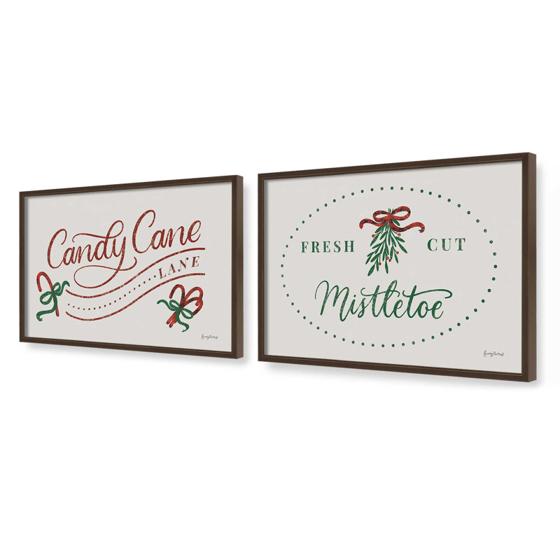 Ensemble de 2 reproductions de bonbons, 16 po x 20 po, Brun Belvinder