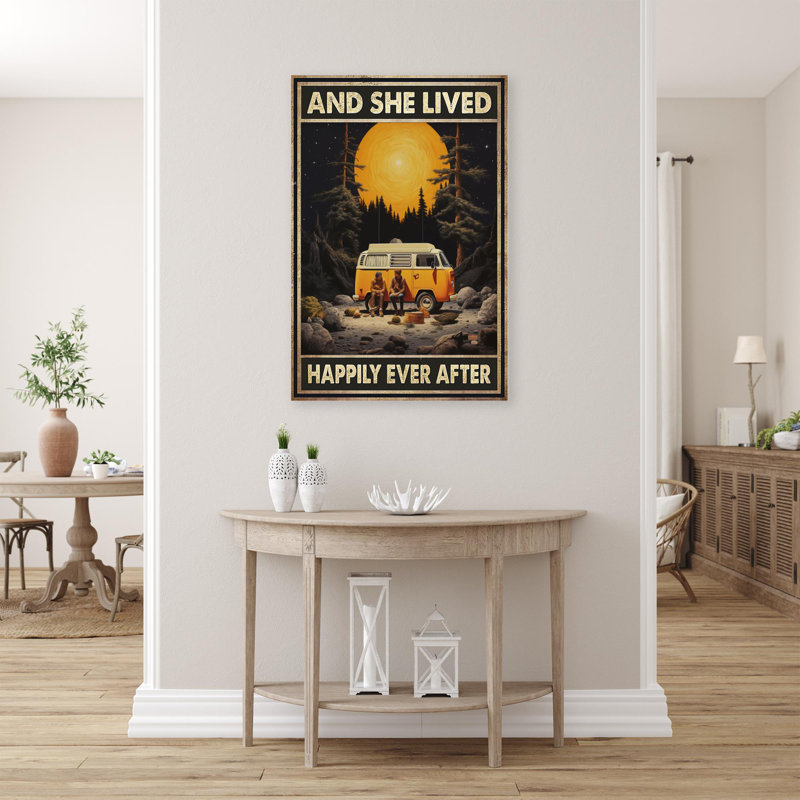 «Lagas Camping And She Lived Happily Ever After», impression sur toile, H 36 po x l 24 po x P 1,25 po