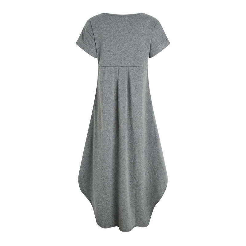 Peignoir mi-mollet avec poches, L, Gris foncé