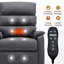 Fauteuil inclinable à levage à deux moteurs Leatherair Infinity jusqu'à 350 lb avec télécommande, massage thermique et mécanisme de mouvement robuste-1184469803