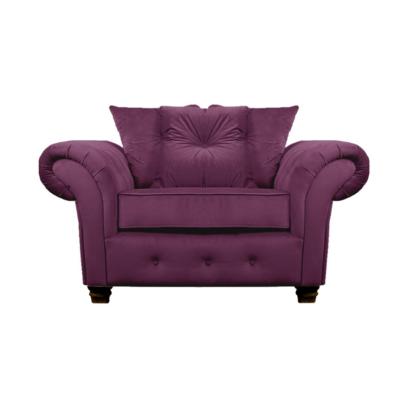Lila 2 Seater Velvet Loveseat, Violet