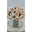 Grand grand arrangement de roses Austin au toucher véritable - Roses en soie de luxe pour la décoration intérieure