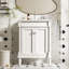 Meuble-lavabo simple avec grandes tablettes de rangement-85642225