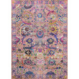 Oriental Area Rug in Rose