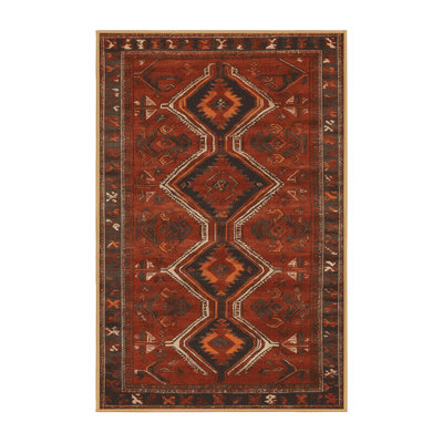 Tapis brun turc lavable à la machine