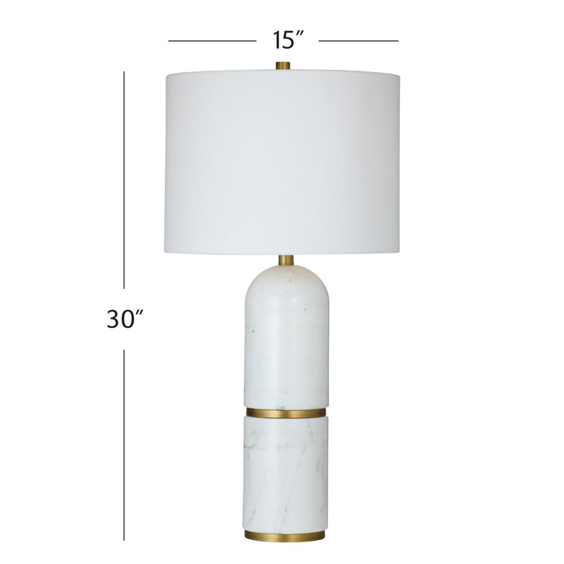 Lampe de table en laiton et noir 34 po Dresden