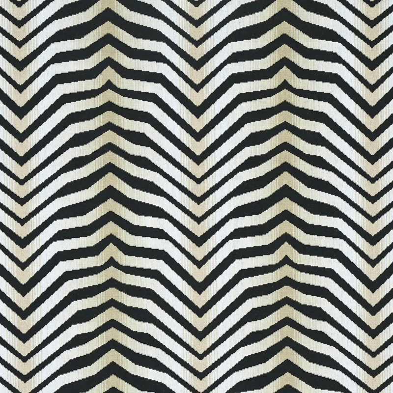 Tissu appliqué Schumacher x Neisha Crosland, Zebra Black