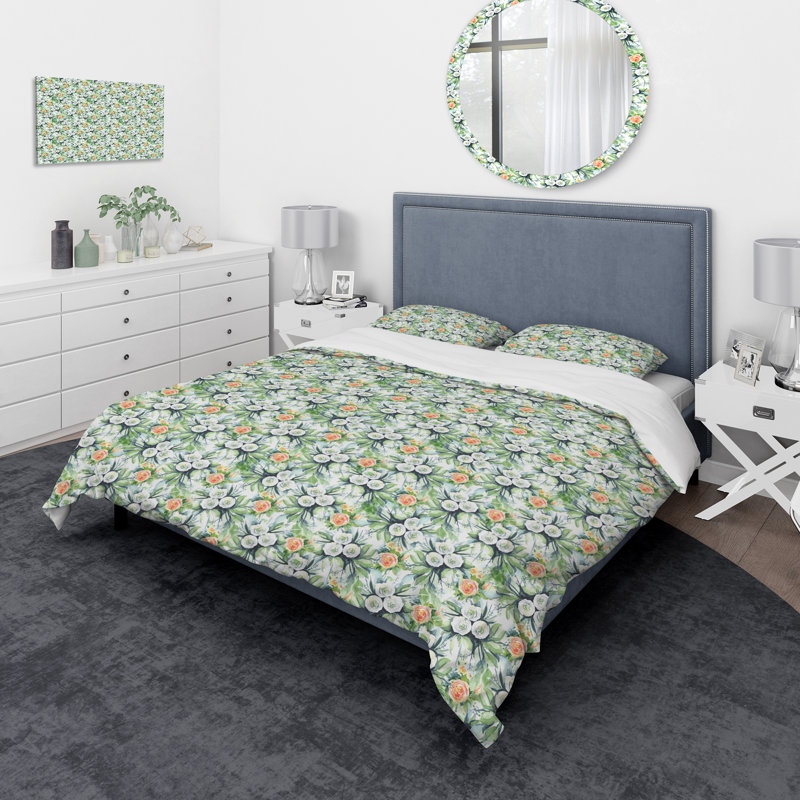 Ensemble de housse de couette traditionnelle, Housse de couette très grand + 2 taies décoratives